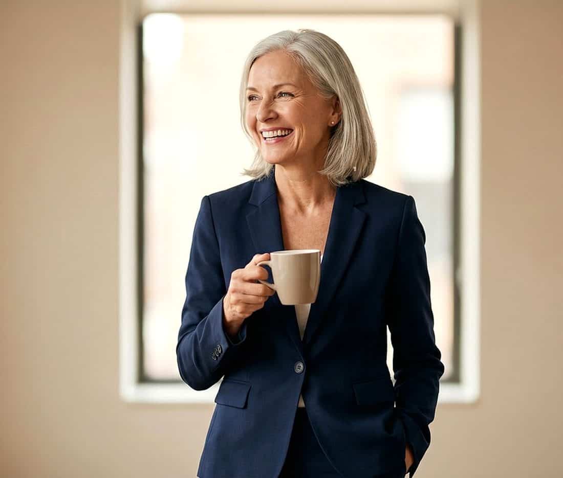 A smiling professional woman