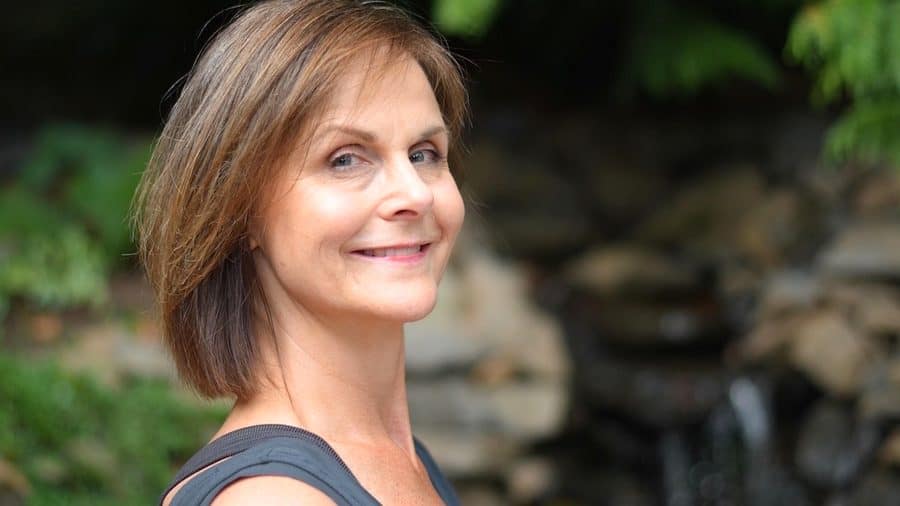 A smiling woman