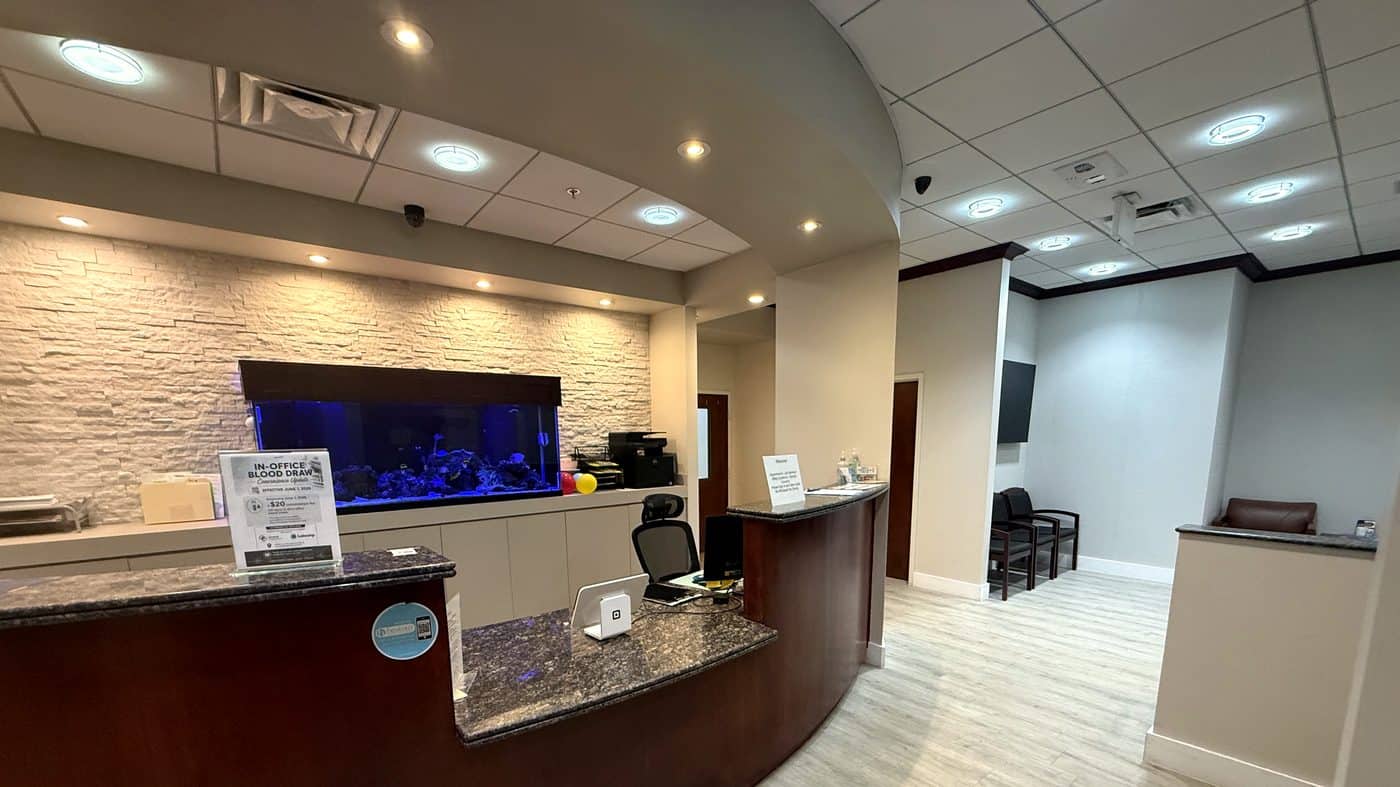 Front desk and lobby at Wave Concierge