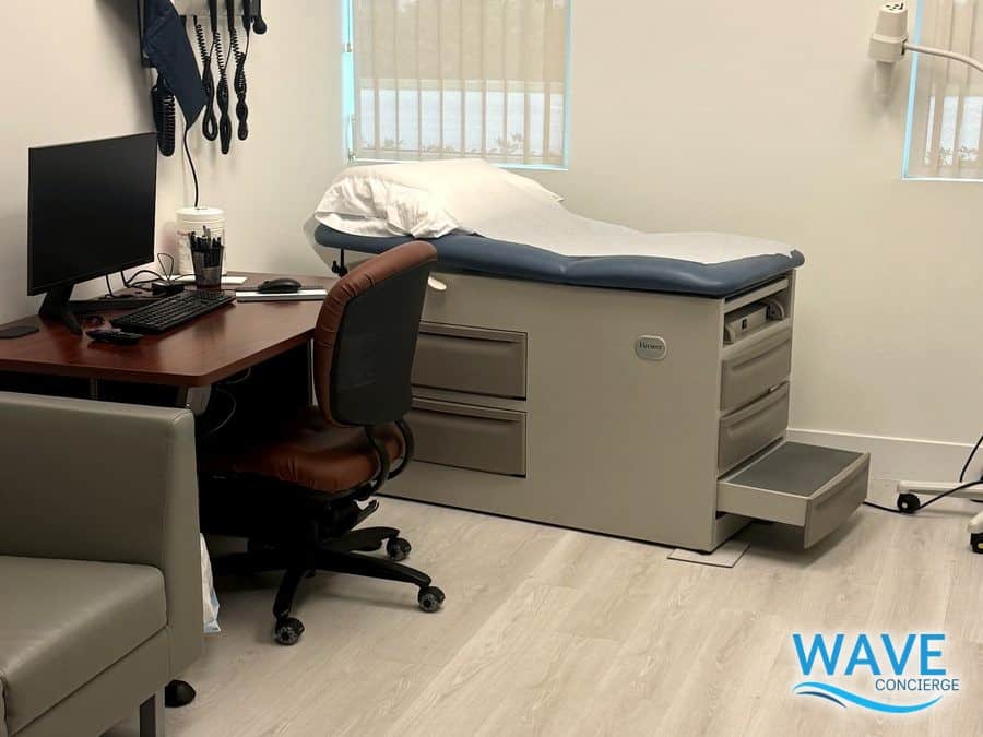 Exam room at Wave Concierge in Boynton Beach