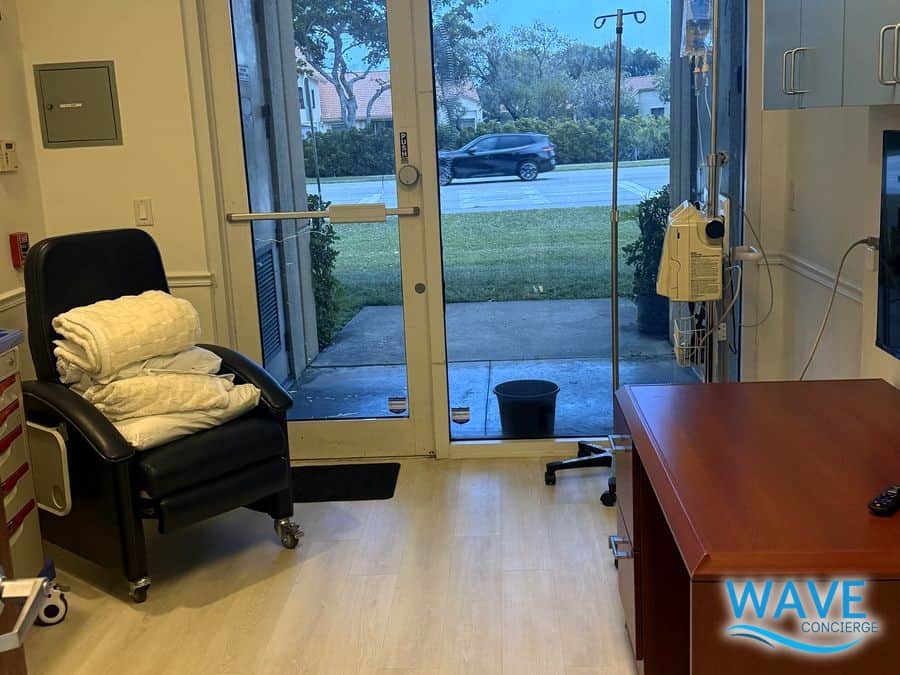 IV infusion and recovery at Wave Concierge in Boynton Beach
